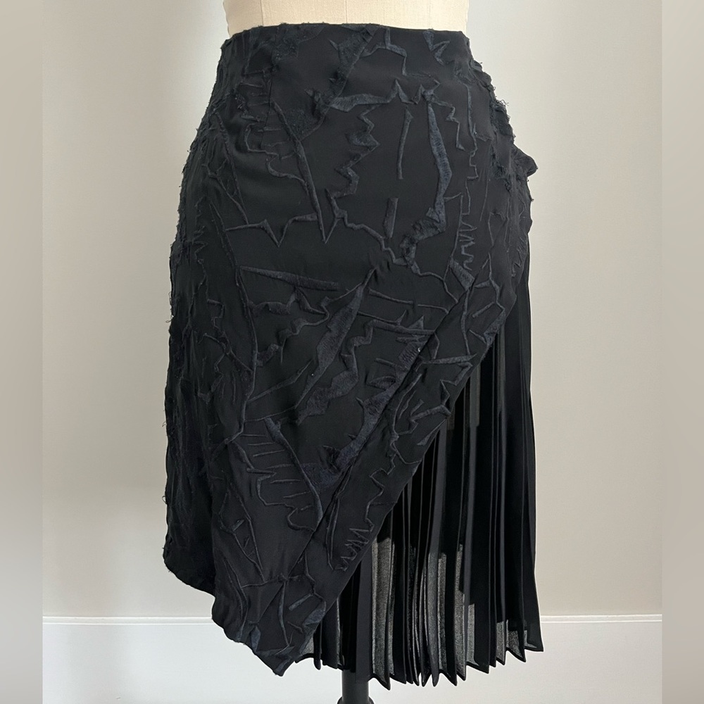 Elle Sasson Mixed media silk skirt